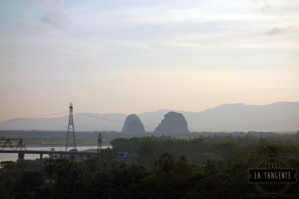 Landscape on the bridge and mountains