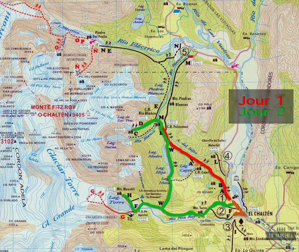 Carte El Chalten